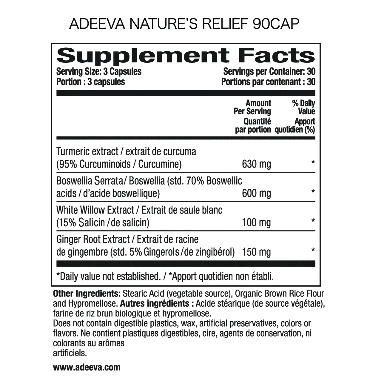Natures Relief | Adeeva Nutritionals Nature's Relief