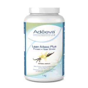 Lean Mass Plus Protein + Fiber Shake Natural Vanilla | Adeeva Nutritionals Lean Mass Plus – Protein + Fiber Shake – Natural Vanilla